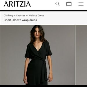 Aritzia Babaton Black wrap dress